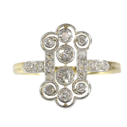 Antique Art Deco Old Brilliant Cut Diamond Ring