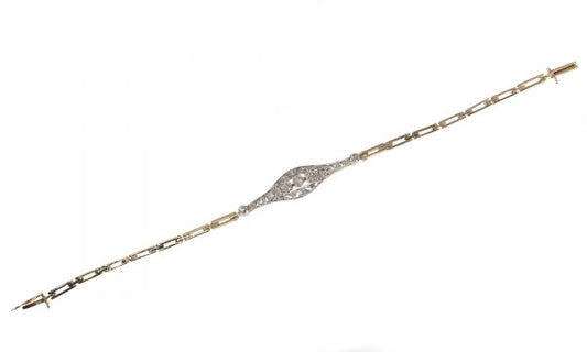 Antique Art Deco Brilliant Cut Diamond Bracelet