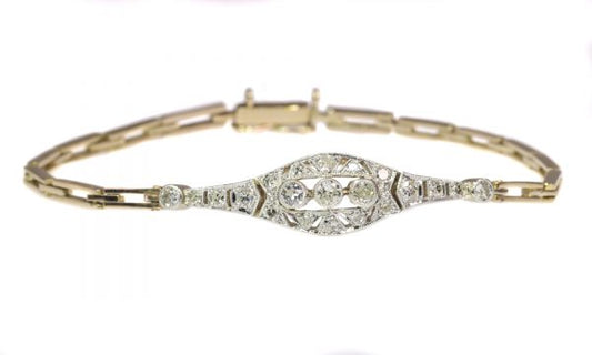 Antique Art Deco Brilliant Cut Diamond Bracelet