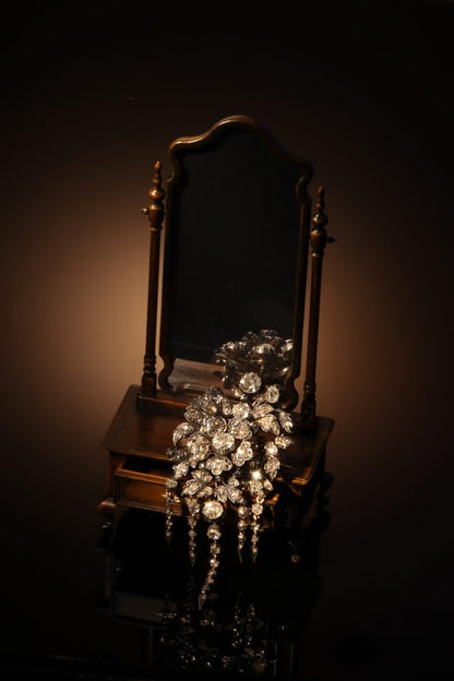 Victorian Diamond Flower Brooch In Silver And 14 Carat Rose Gold