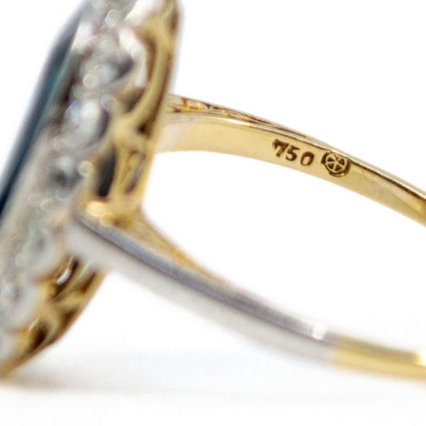 Antique Victorian 3.50ct Sapphire and Diamond Cluster Ring, 18ct Gold