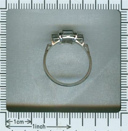 Vintage Fifties Art Deco Style Diamond Engagement Ring