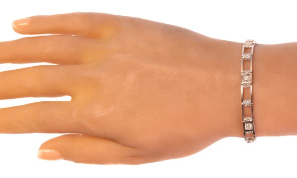 Antique Art Deco 1.50ct Diamond Platinum Bracelet