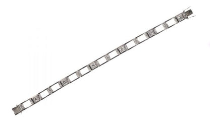 Antique Art Deco 1.50ct Diamond Platinum Bracelet