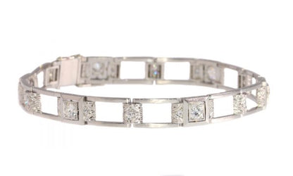 Antique Art Deco 1.50ct Diamond Platinum Bracelet