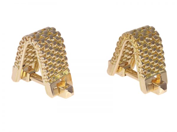 Vintage Fifties Sturdy 18ct Gold Cufflinks