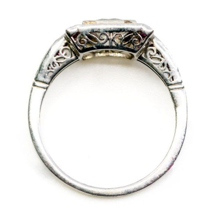 Vintage Ruby and Old European Cut Diamond Ring