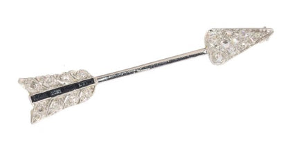 Antique Art Deco Diamond Arrow Bar Brooch