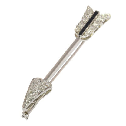 Antique Art Deco Diamond Arrow Bar Brooch