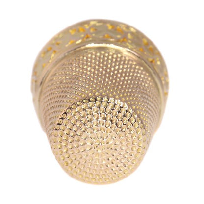 Antique French Victorian 18ct Gold Thimble with Three Leaf Clover Motif