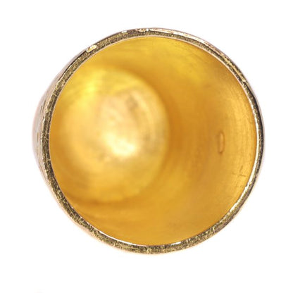 Antique French Victorian 18ct Gold Thimble with Three Leaf Clover Motif