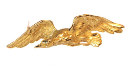 Late Victorian 18ct Yellow Gold Flying Eagle Brooch, Circa 1890
