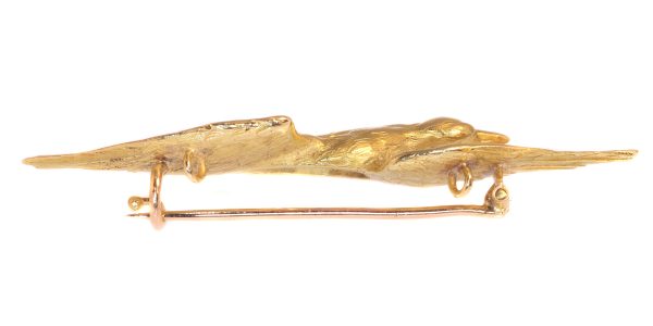Late Victorian 18ct Yellow Gold Flying Eagle Brooch, Circa 1890