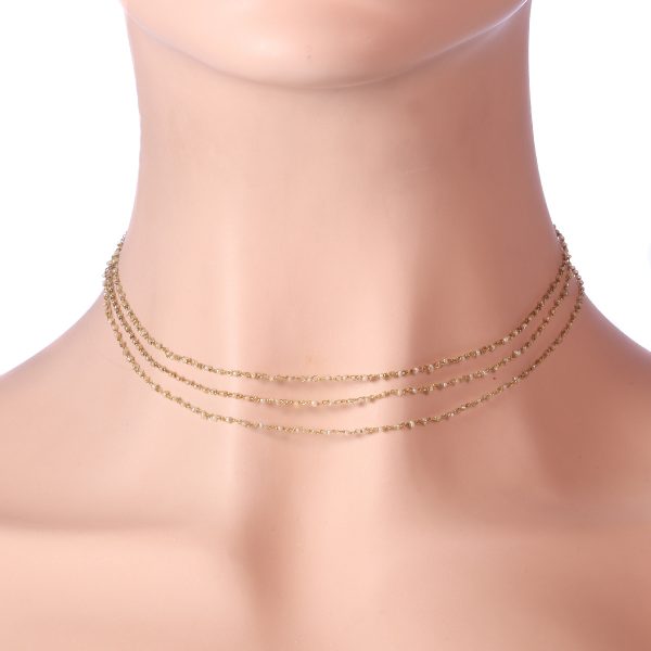 Antique French 18ct Gold Fine Necklace with Natural Seed Pearls, 19th century Circa 1870