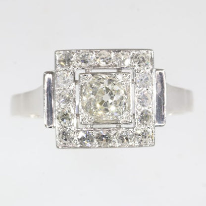 Vintage Retro 0.75ct Old European Cut Diamond Cluster Dress Ring, Circa 1950s