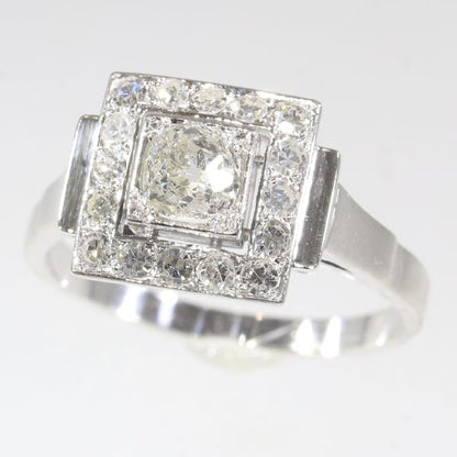 Vintage Retro 0.75ct Old European Cut Diamond Cluster Dress Ring, Circa 1950s