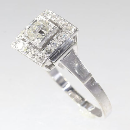 Vintage Retro 0.75ct Old European Cut Diamond Cluster Dress Ring, Circa 1950s