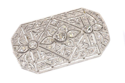 Art Deco Old Cut Diamond Brooch