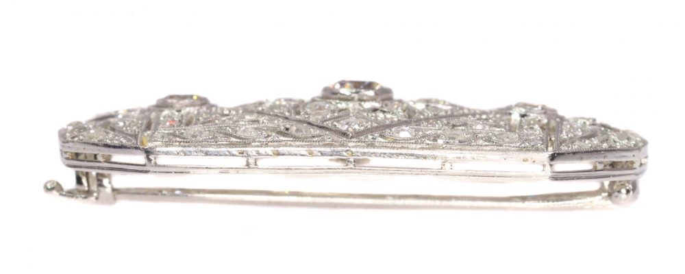 Art Deco Old Cut Diamond Brooch