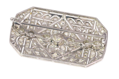 Art Deco Old Cut Diamond Brooch
