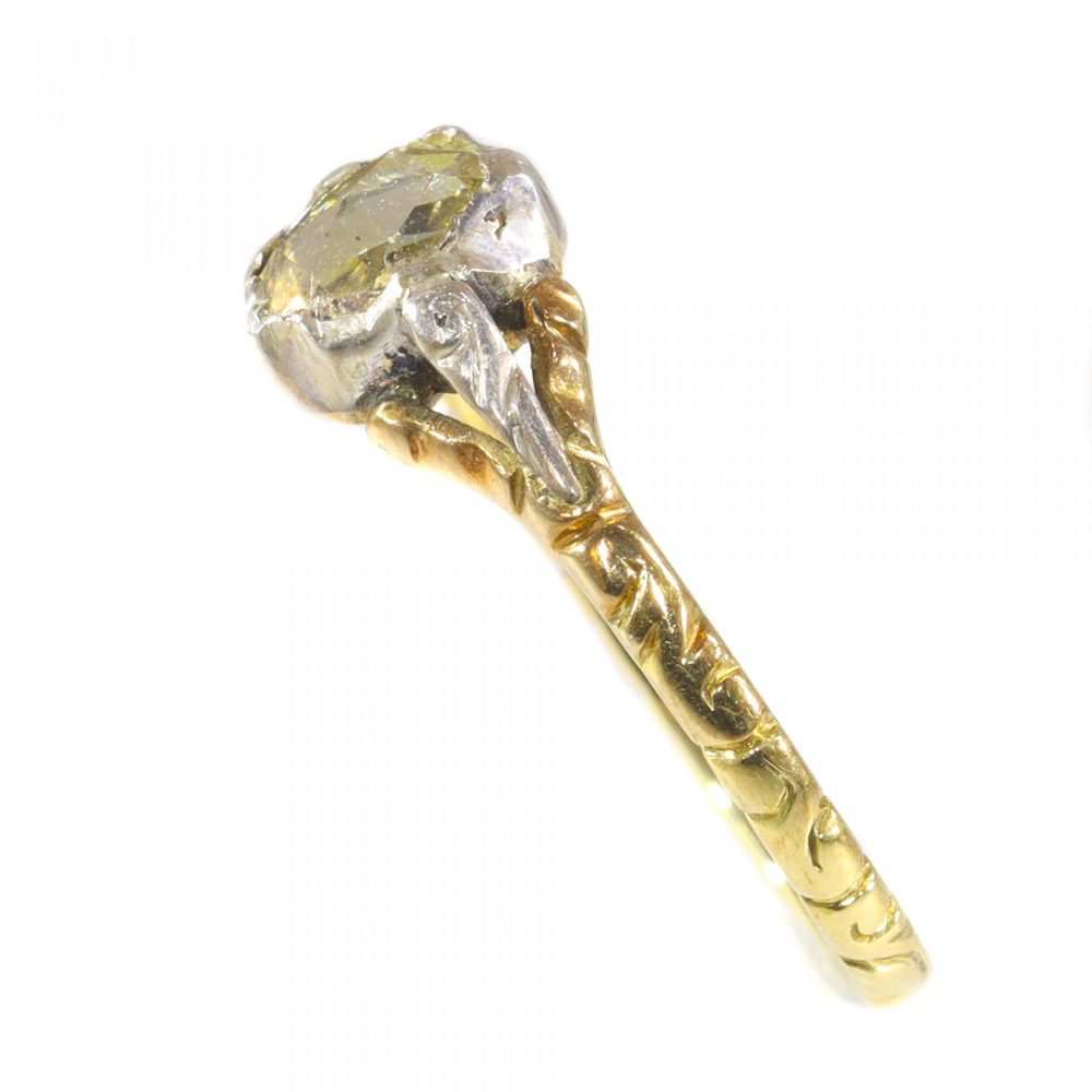 Antique Victorian Rose Cut Diamond Engagement Ring