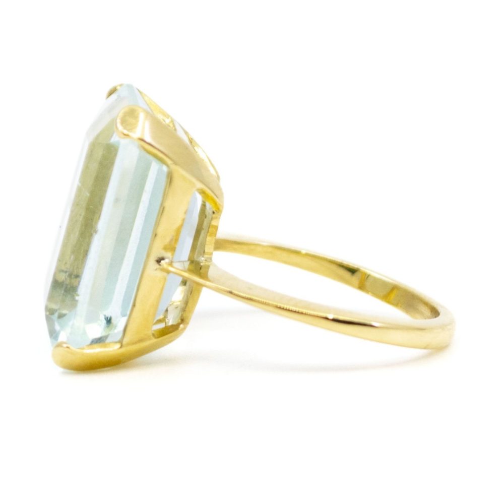 Retro 20.95ct Aquamarine Cocktail Ring