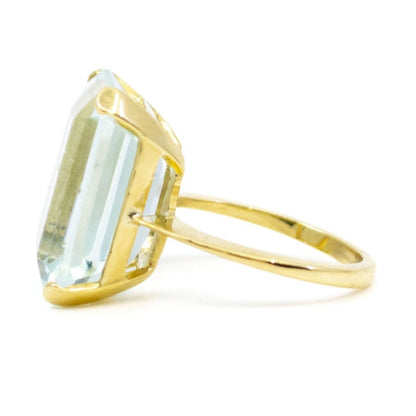Retro 20.95ct Aquamarine Cocktail Ring