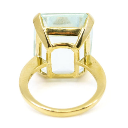 Retro 20.95ct Aquamarine Cocktail Ring