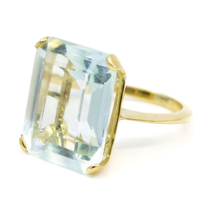 Retro 20.95ct Aquamarine Cocktail Ring