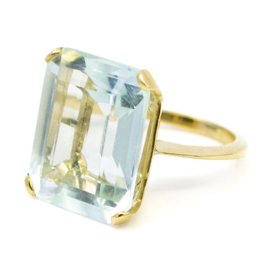 Retro 20.95ct Aquamarine Cocktail Ring