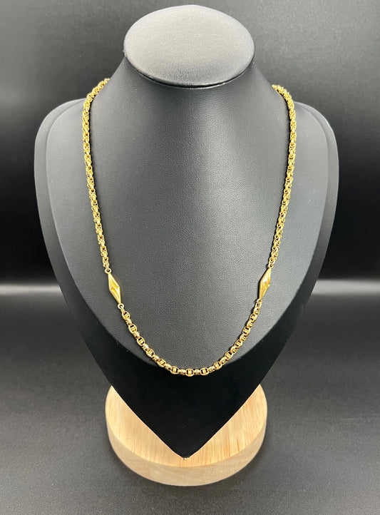 Antique 9ct Gold Edwardian Fancy Link Chain