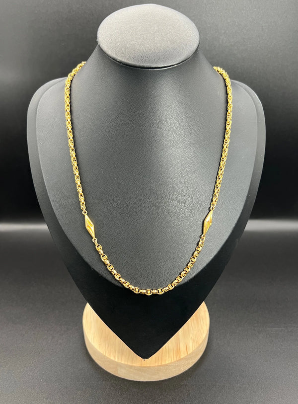 Antique 9ct Gold Edwardian Fancy Link Chain