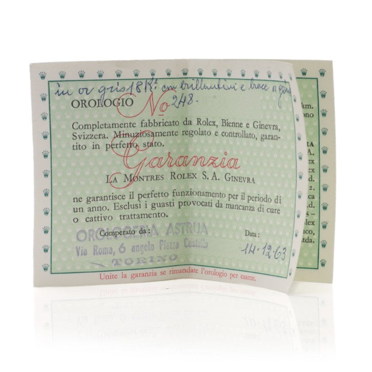 Vintage Rolex Precision Diamond Cocktail Watch with certificate of authenticity