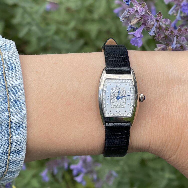 Franck Muller 18ct White Gold and Diamond Ladies Quartz Watch