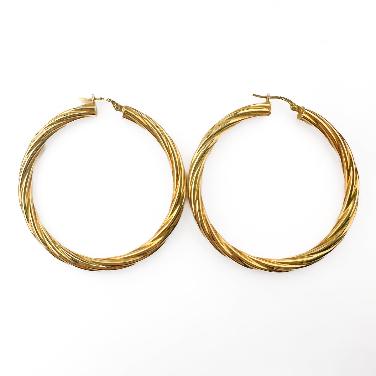 Unoaerre Twisted-Rope Hoop Earrings