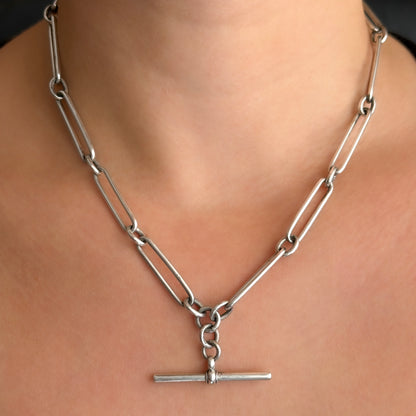 Silver Trombone Link 18" Albert Chain