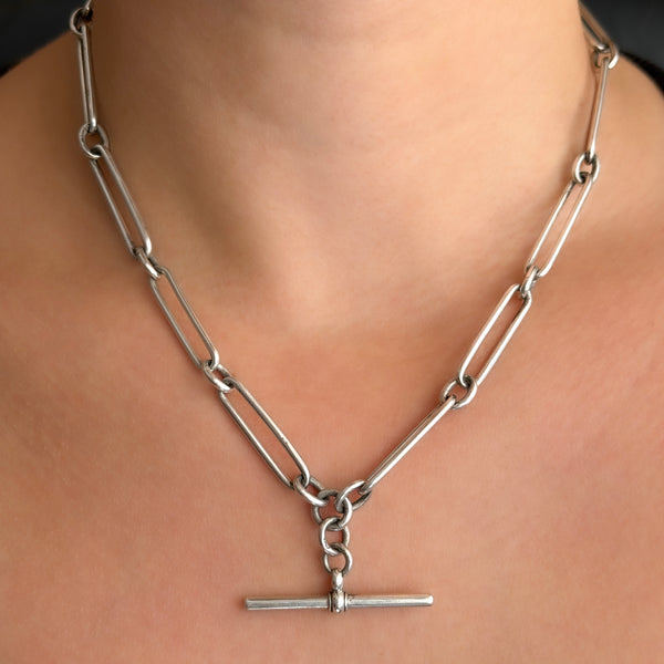 Silver Trombone Link 18" Albert Chain