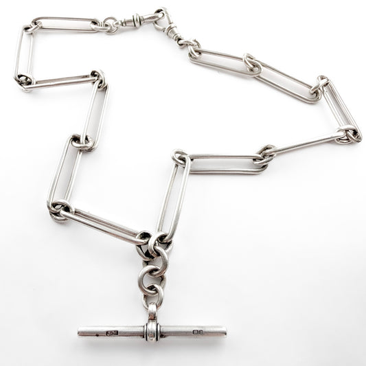 Silver Trombone Link 18" Albert Chain