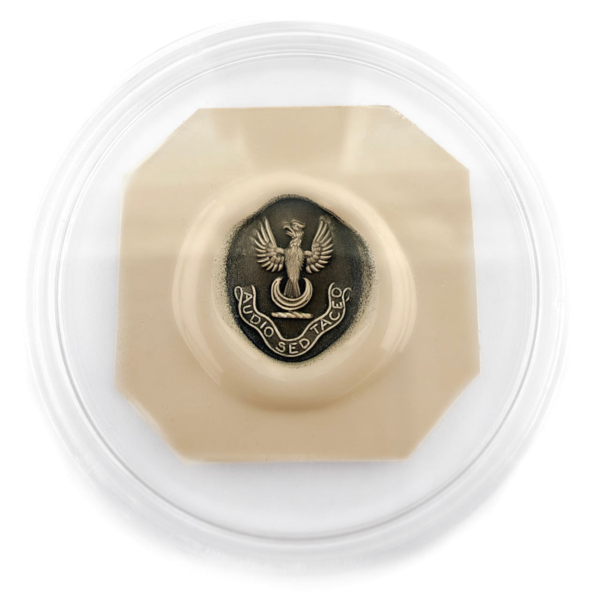 Vintage Eagle Intaglio & Motto Signet Ring