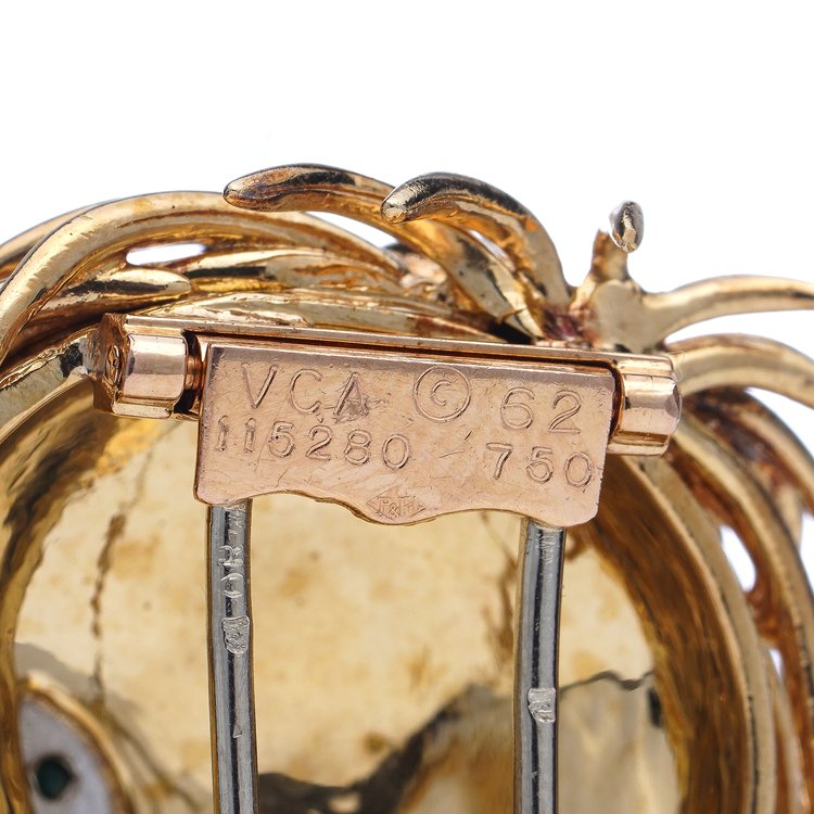 18ct Yellow Gold Van Cleef Arpels Lion Brooch Signed