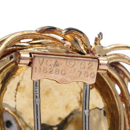 18ct Yellow Gold Van Cleef Arpels Lion Brooch Signed