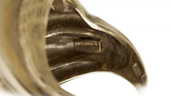 Tiffany and Co Vintage 18ct Yellow Gold Domed Ring, Made in Italy, Circa 1970s