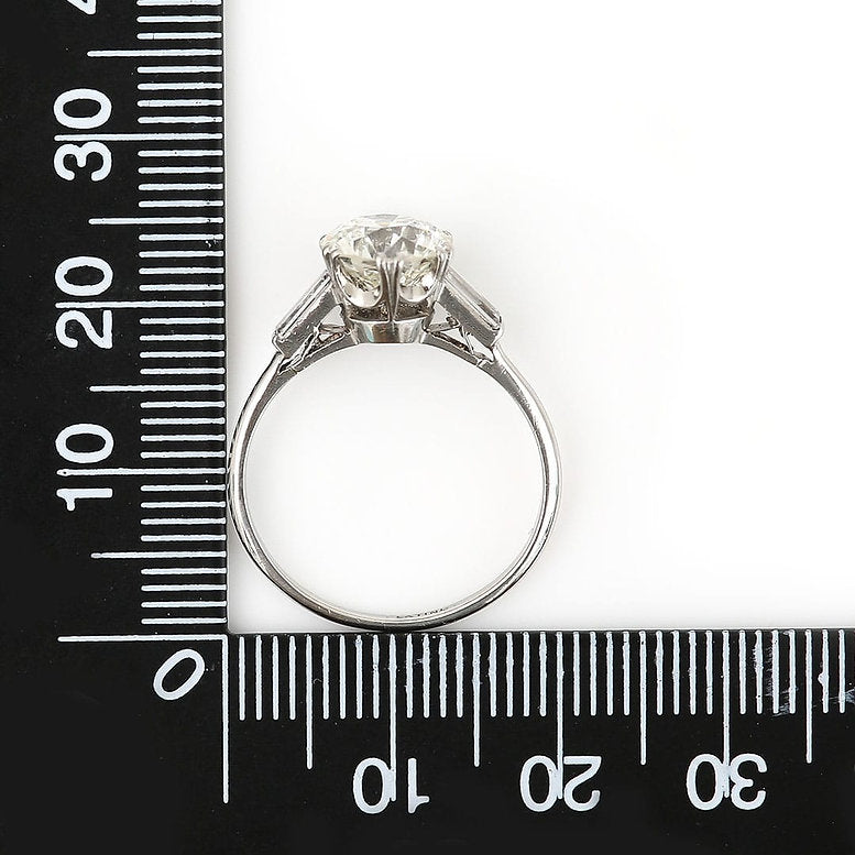 Art Deco 1.97ct Old Cut Diamond Solitaire Engagement Ring