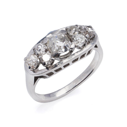 Vintage 1.76cts Old Mine Cut Diamond Dress Ring