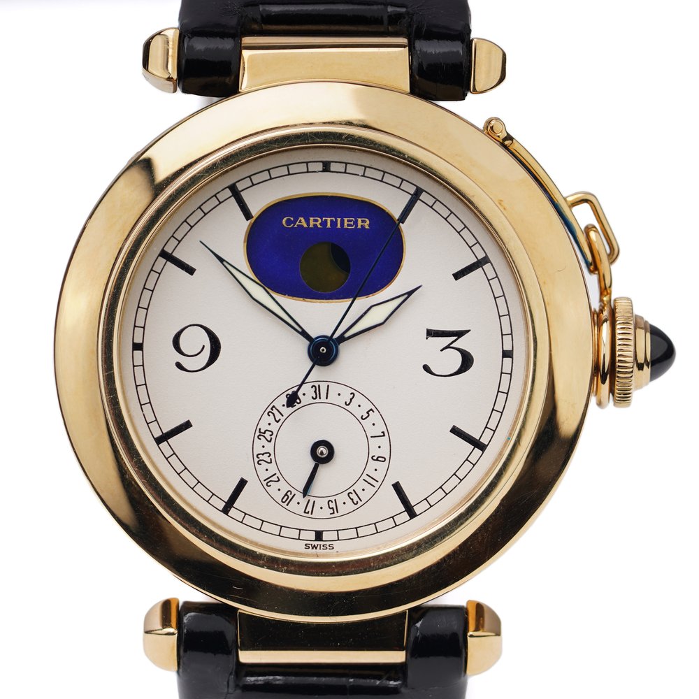 Cartier Pasha 18ct Gold Moonphase Calendar Watch