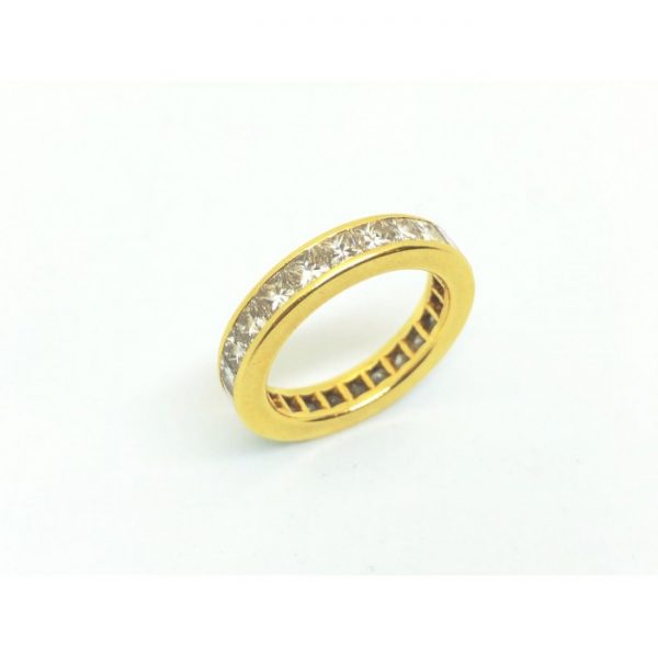 Princess Cut Diamond Full Eternity Ring in 18ct Yellow Gold, 4.50 carats