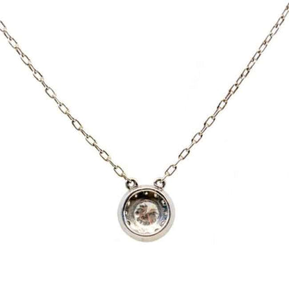 Vintage Art Deco Style Diamond and Platinum Cluster Pendant Necklace, 0.35 carats, with chain.