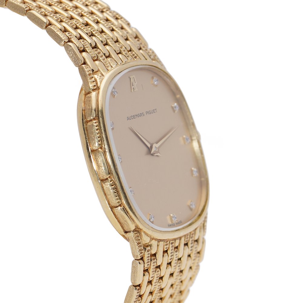 Audemars Piguet 18ct Yellow Gold Unisex Watch with Diamonds