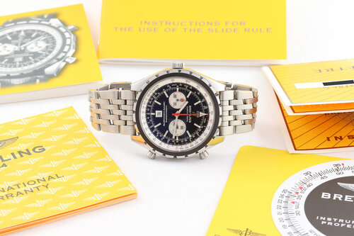 Breitling Chrono-Matic 44mm Automatic Chronograph Stainless Steel Watch, bracelet strap with fold-over clasp, with original Breitling papers.