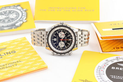 Breitling Chrono-Matic 44mm Automatic Chronograph Stainless Steel Watch, bracelet strap with fold-over clasp, with original Breitling papers.